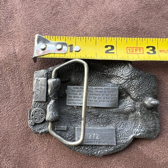 Vintage‎ Belt Buckle VFW 1989-1990 Proud To Serve Limited Edition Eagle Siskiyou - Picture 7 of 10